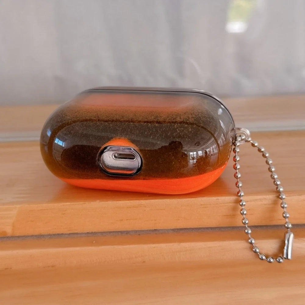 Etui do AirPodów – Brokatowe z Ruchomym Piaskiem