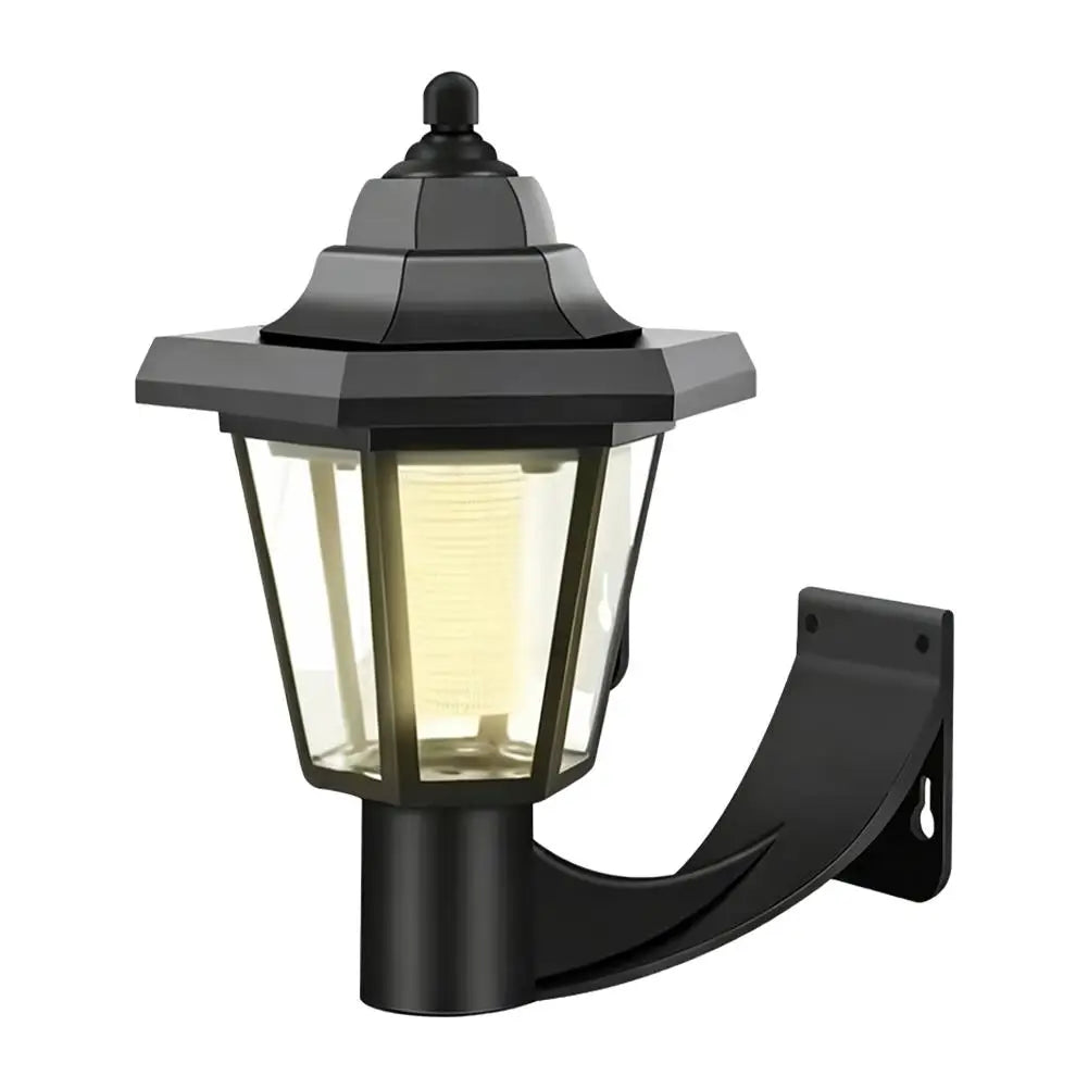 Solarna Lampa Ścienna Ogrodowa 1,5 m – Retro Latarnia Zewnętrzna na Trawnik i Ścieżkę